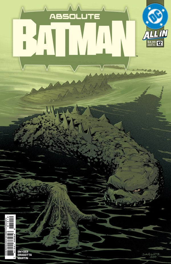 ABSOLUTE BATMAN #12 - 2ND PRINTING
Comic book cover of 'Absolute Batman' featuring a crocodile-like creature.
