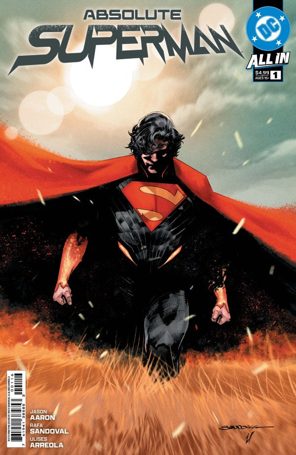 DC COMICS ABSOLUTE SUPERMAN #1 6TH PRINTING
Comic book cover of 'Absolute Superman' with a superhero in a red cape and black suit.