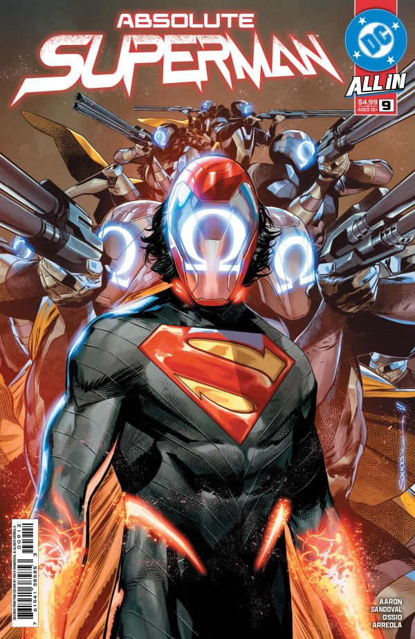 DC COMICS ABSOLUTE SUPERMAN #9 2ND PTG
Comic book cover featuring a superhero in a suit with glowing elements
