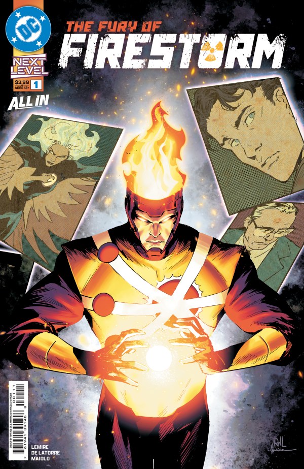 DC COMICS FURY OF FIRESTORM #1
Comic book cover featuring a character with flames and a glowing sphere, titled 'The Fury of Firestorm'.