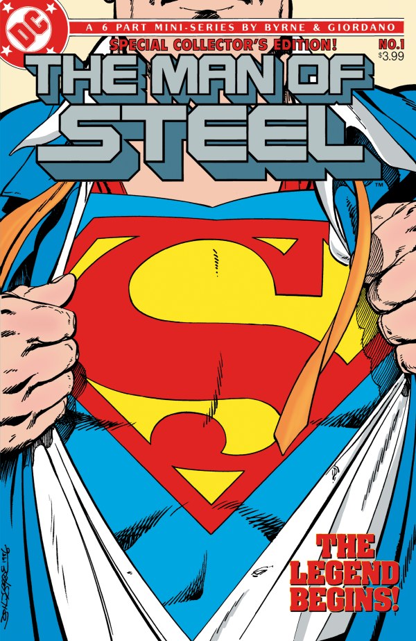 DC COMICS MAN OF STEEL #1
Superman comic book cover with 'The Man of Steel' title and superhero emblem.