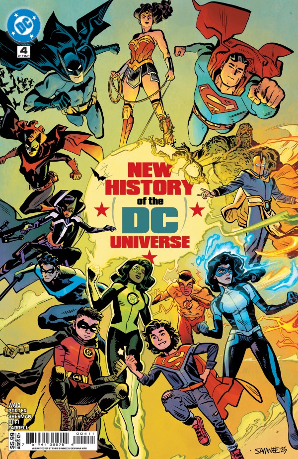 NEW HISTORY OF THE DC UNIVERSE #4
Comic book cover featuring characters from the DC Universe with 'New History of the DC Universe' text.