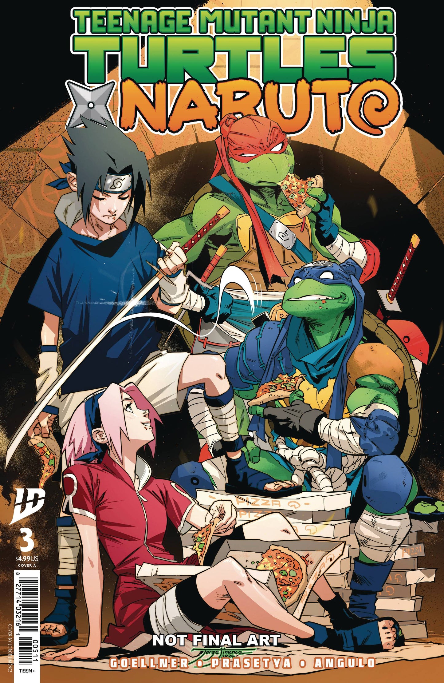 IDW COMICS TEENAGE MUTANT NINJA TURTLES X NARUTO #3