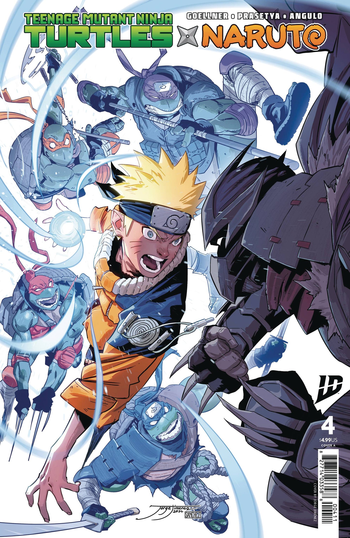 IDW COMICS TEENAGE MUTANT NINJA TURTLES X NARUTO #4