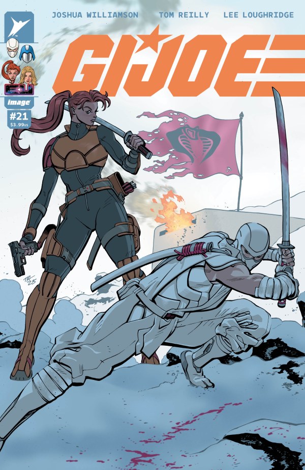 IMAGE COMICS GI JOE #21
Comic book cover featuring two characters in a snowy landscape with 'G.I. Joe' branding.