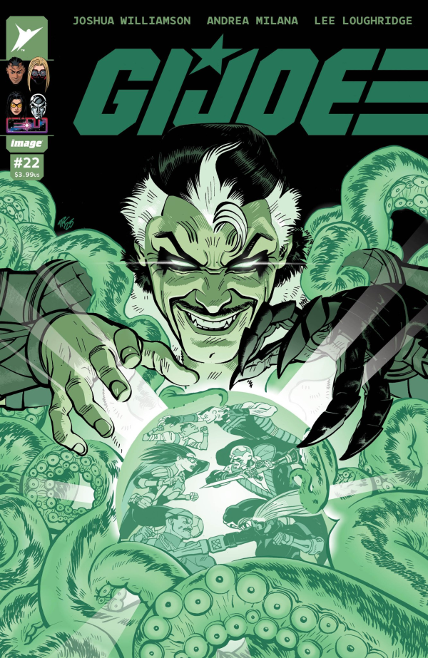 IMAGE COMICS GI JOE #22
Comic book cover featuring a character from G.I. Joe with green and black color scheme.