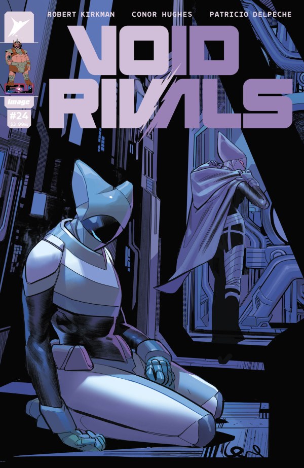 IMAGE COMICS VOID RIVALS #24
Comic book cover titled 'Void Rivals' with a futuristic character and cityscape background.
