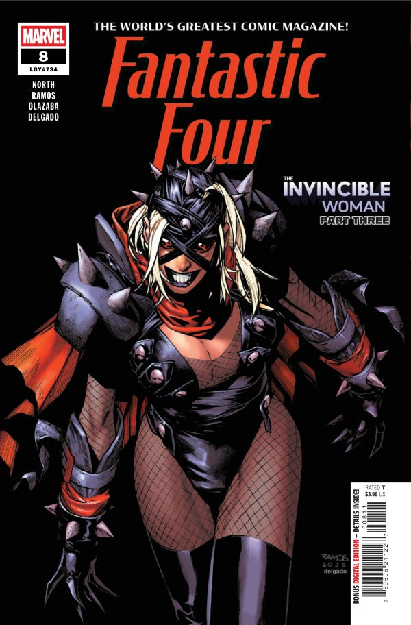 FANTASTIC FOUR #8
Comic book cover of 'Fantastic Four' featuring an invincible woman character.