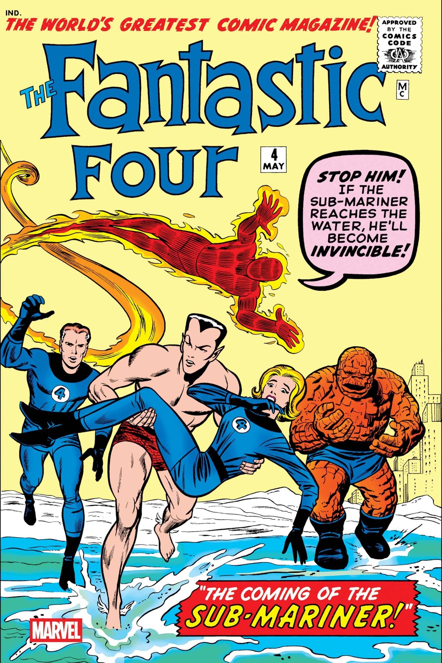 MARVEL COMICS FANTASTIC FOUR FACSIMILE EDITION #4