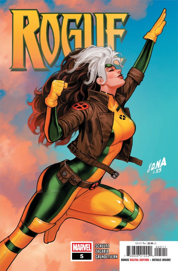 MARVEL COMICS ROGUE #5
Comic book cover featuring a superhero in a dynamic pose with 'Rogue' at the top.