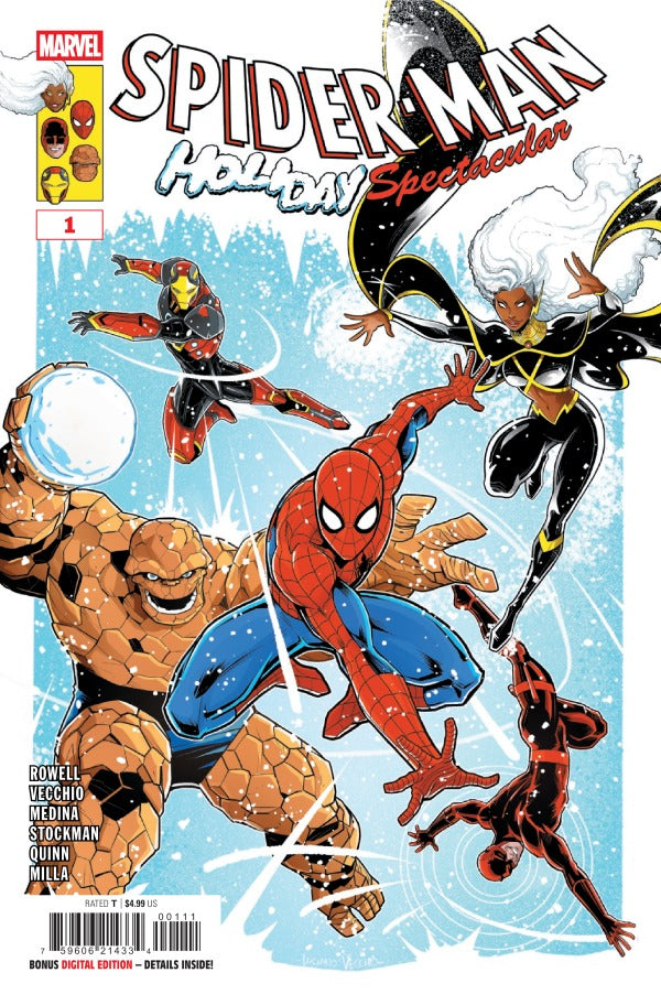 MARVEL COMICS SPIDER-MAN: HOLIDAY SPECTACULAR #1
Comic book cover featuring Spider-Man and other characters with Marvel logo