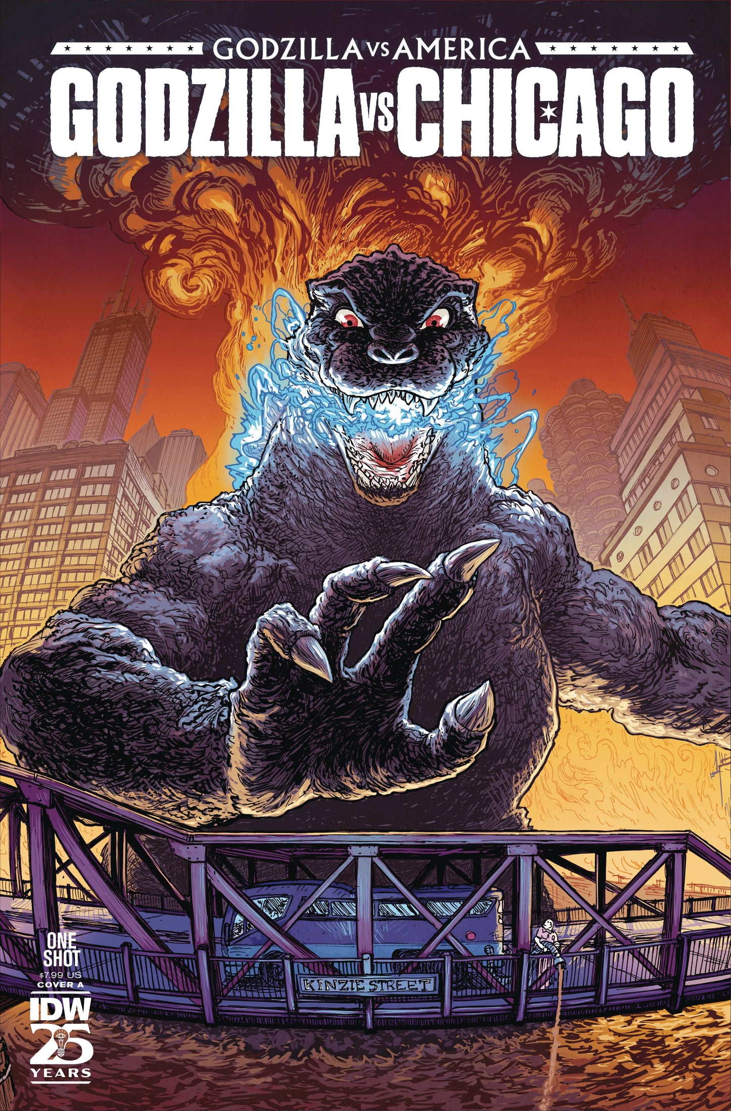 iDW COMICS GODZILLA VS AMERICA CHICAGO #1