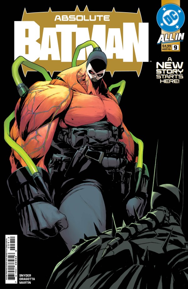 ABSOLUTE BATMAN #9 - 2ND PRINTING
Comic book cover featuring a superhero in a dynamic pose with 'Absolute Batman' text.