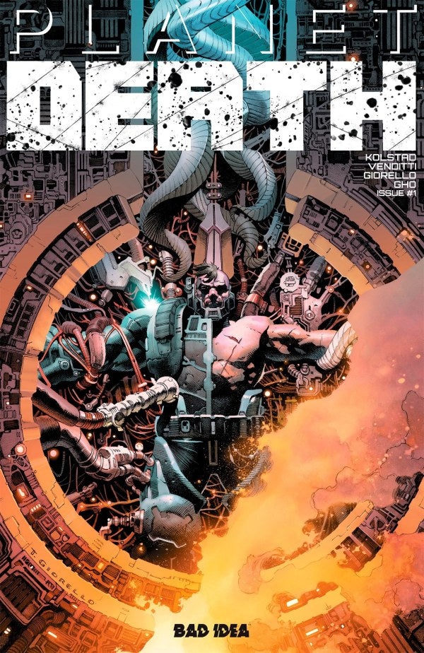 BAD IDEA COMICS PLANET DEATH #1 (OF 4)
Comic book cover titled 'Planet Death' with futuristic design elements.