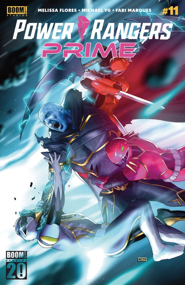 BOOM COMICS POWER RANGERS PRIME #11
Comic book cover featuring Power Rangers Prime with dynamic poses and vibrant colors.