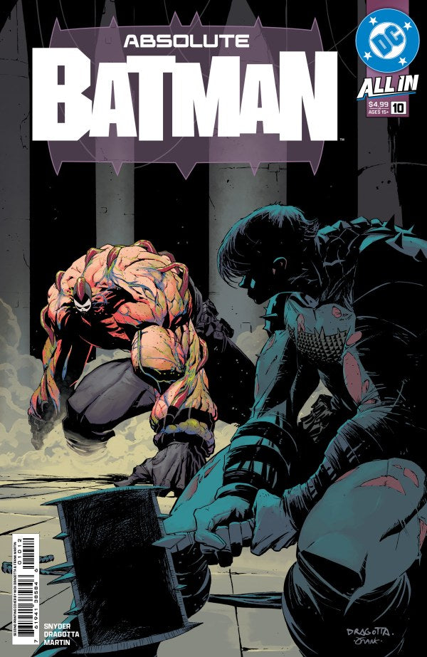 DC COMICS ABSOLUTE BATMAN #10 - 2ND PRINTING
Comic book cover featuring two characters in a dramatic pose with 'Absolute Batman' title.