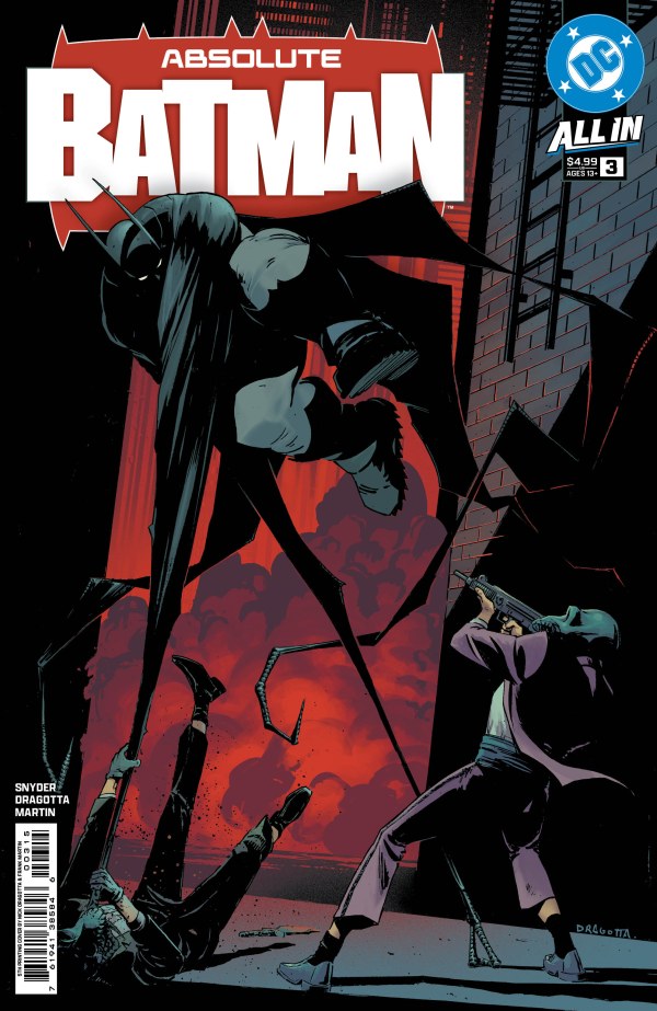 DC COMICS ABSOLUTE BATMAN #3 - 5TH PRINTING
Comic book cover of 'Absolute Batman' featuring a dark scene with a superhero.