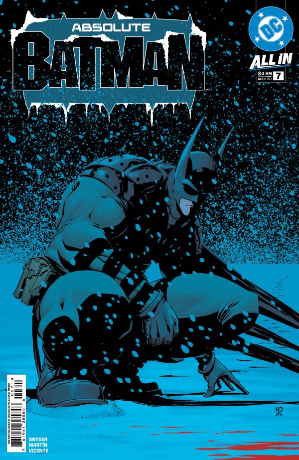 DC COMICS ABSOLUTE BATMAN #7 - 3RD PRINTING
Comic book cover of 'Absolute Batman' with a dark and blue color scheme.