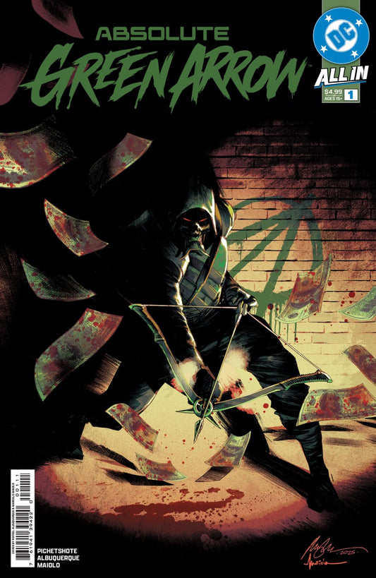 DC COMICS ABSOLUTE GREEN ARROW #1
Comic book cover of 'Absolute Green Arrow' with a masked character holding a bow.