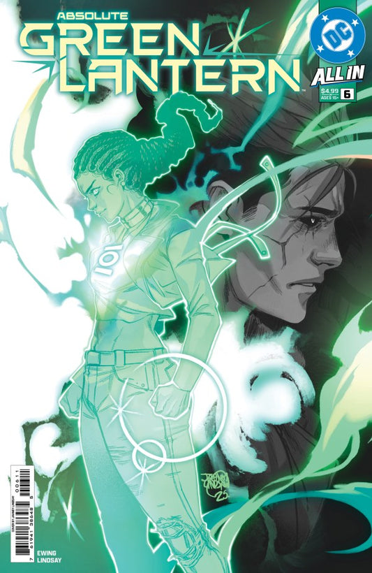 DC COMICS ABSOLUTE GREEN LANTERN #6
Comic book cover featuring a character in a green lantern costume with a dark background
