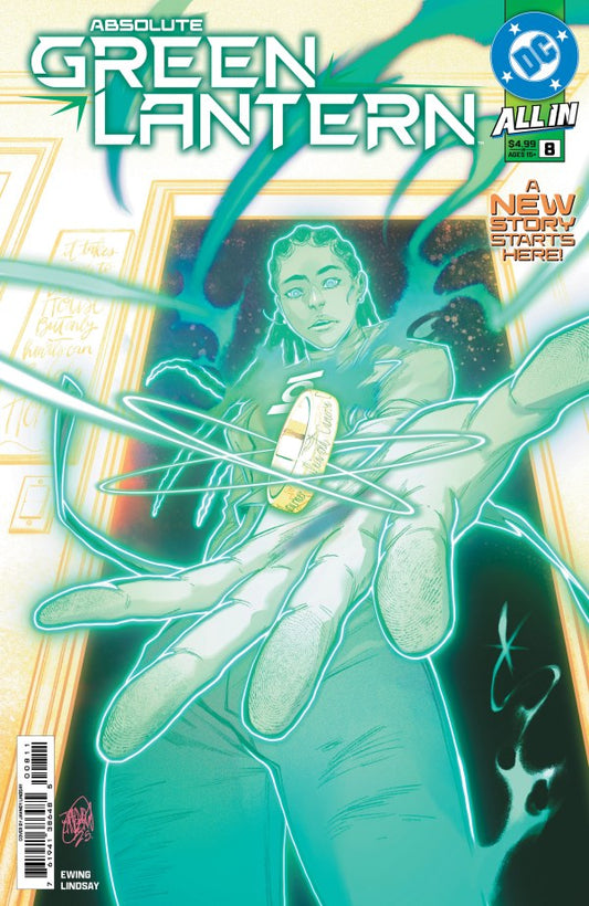 DC COMICS ABSOLUTE GREEN LANTERN #8
Comic book cover featuring a character in green lantern costume with glowing green energy.