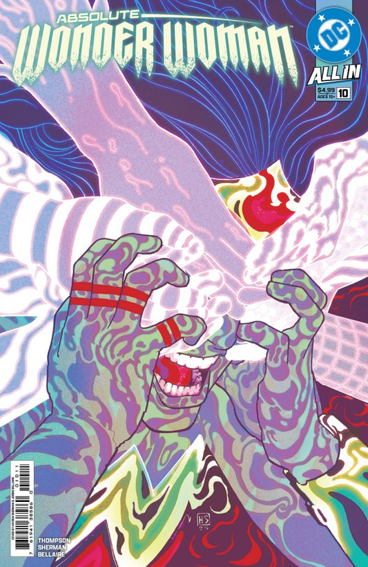 DC COMICS ABSOLUTE WONDER WOMAN #10
Comic book cover of 'Absolute Wonder Woman' with colorful design and logo.