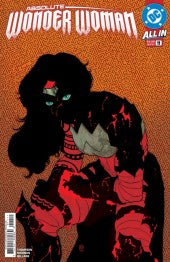 ABSOLUTE WONDER WOMAN #11
Comic book cover featuring a character in a dark costume with glowing eyes on an orange background.