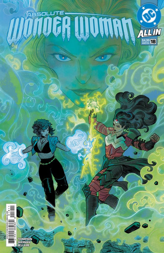 DC COMICS ABSOLUTE WONDER WOMAN #18
Comic book cover featuring two characters with a stylized background