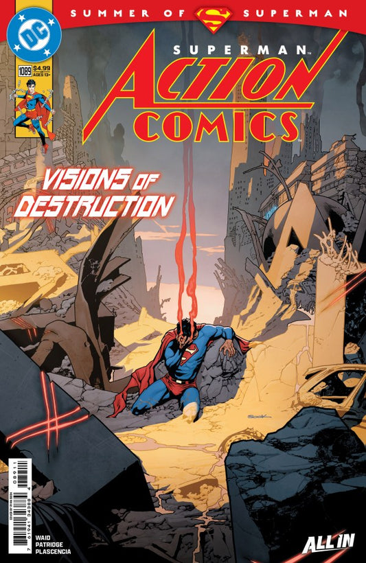 DC COMICS ACTION COMICS #1089
Comic book cover of Action Comics featuring Superman in a battle scene.