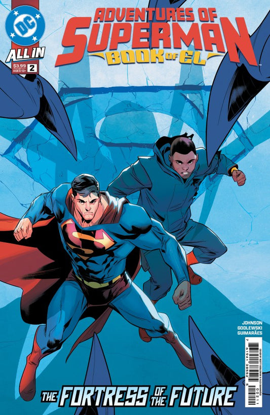DC COMICS ADVENTURES OF SUPERMAN: BOOK OF EL #2
Comic book cover featuring Superman and a superhero in flight with blue background
