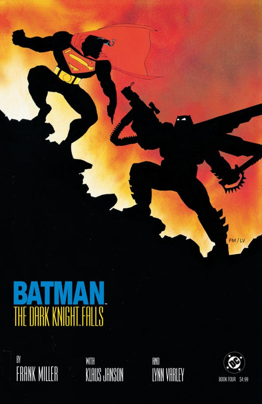 DC COMICS BATMAN: THE DARK KNIGHT RETURNS #4 FACSIMILE EDITION 2026
Comic book cover featuring Batman and Superman with a fiery background