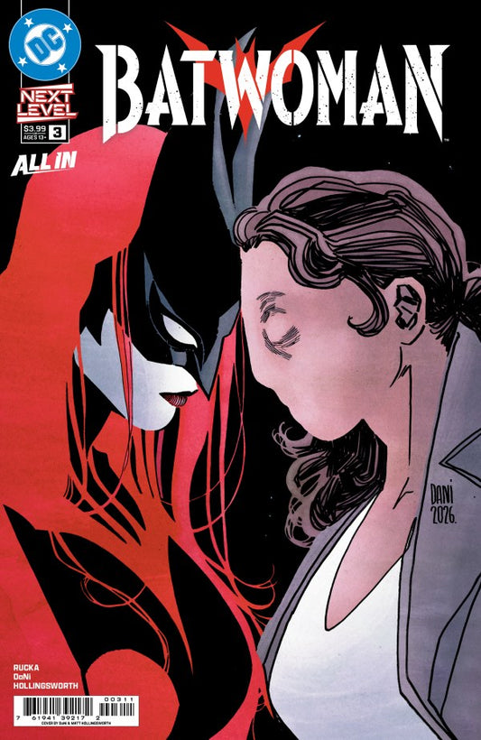 DC COMICS BATWOMAN #3
Comic book cover of Batwoman with a stylized logo and character illustration.