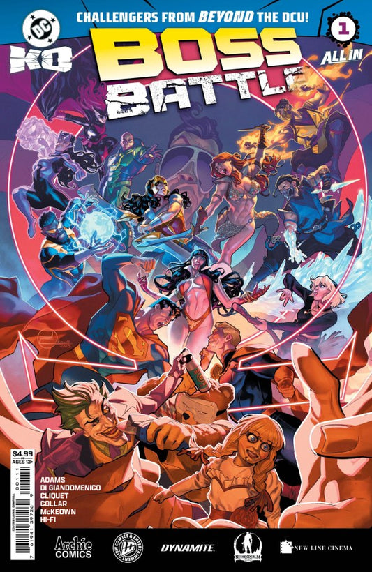 DC COMICS DC K.O.: BOSS BATTLE #1
Comic book cover featuring various characters in a battle scene with 'Boss Battle' and 'DC' branding.