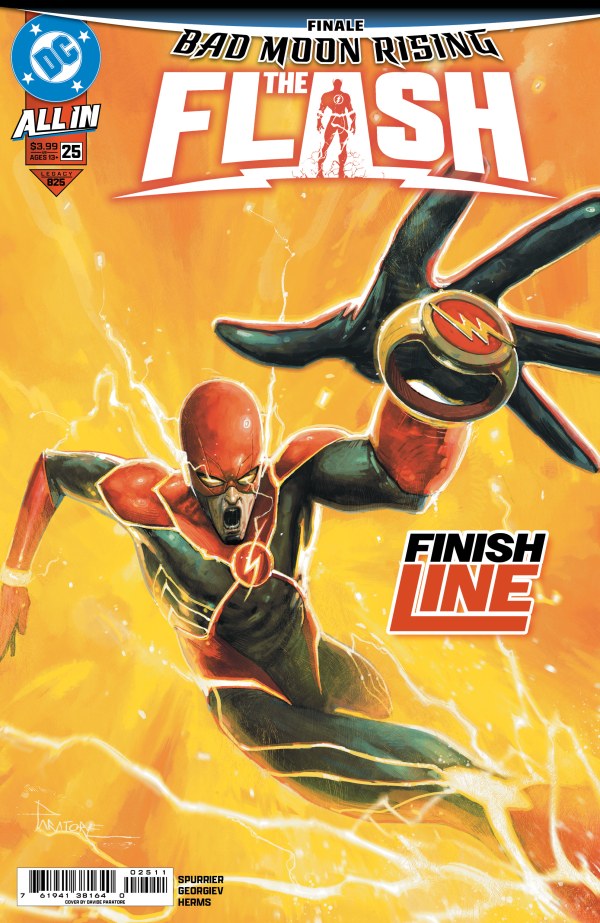 DC COMICS FLASH #25
Comic book cover featuring The Flash with a dynamic pose on an orange background
