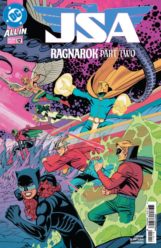 DC COMICS JSA #12
Comic book cover featuring superhero characters with a colorful background
