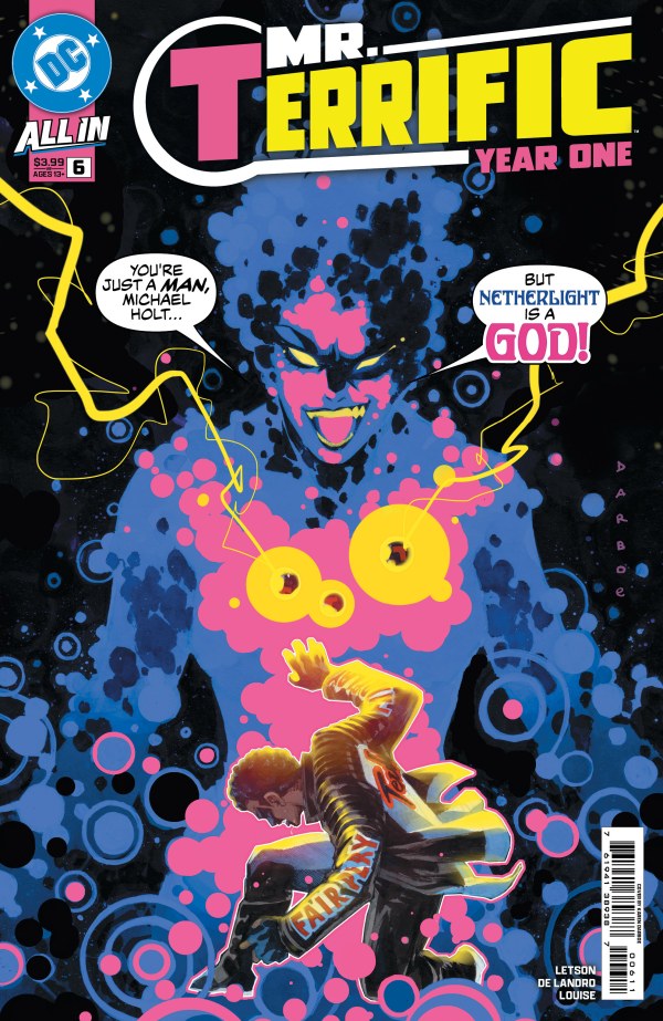 DC COMICS MR. TERRIFIC: YEAR ONE #6
Comic book cover of 'Mr. Terrific: Year One' with stylized art and text.