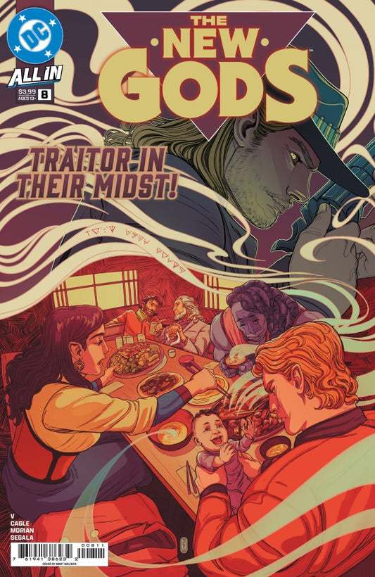 DC COMICS NEW GODS #8 (OF 12)
Comic book cover of 'The New Gods' with characters around a table.
