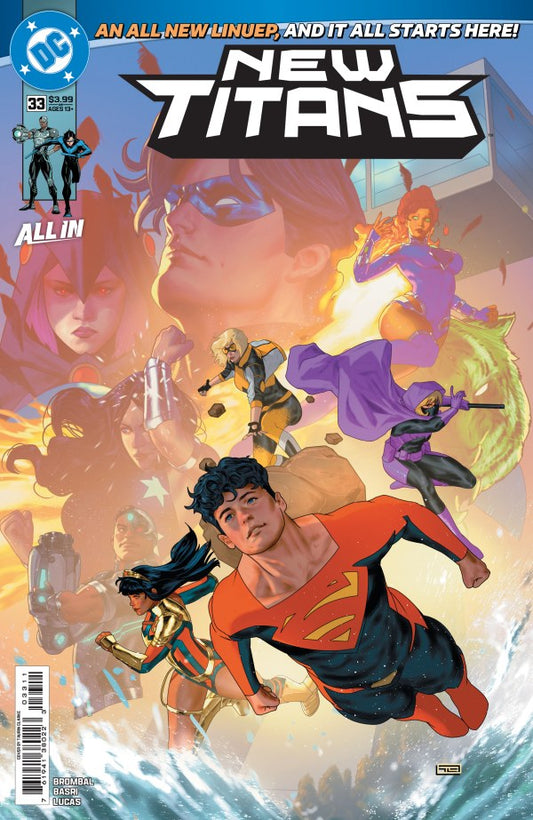 DC COMICS NEW TITANS #33
Comic book cover of 'New Titans' with characters in action poses.