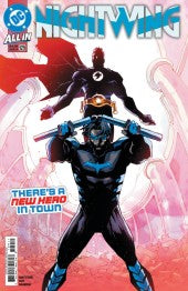 DC COMICS NIGHTWING #129
Comic book cover featuring two superhero characters with a red and blue color scheme.