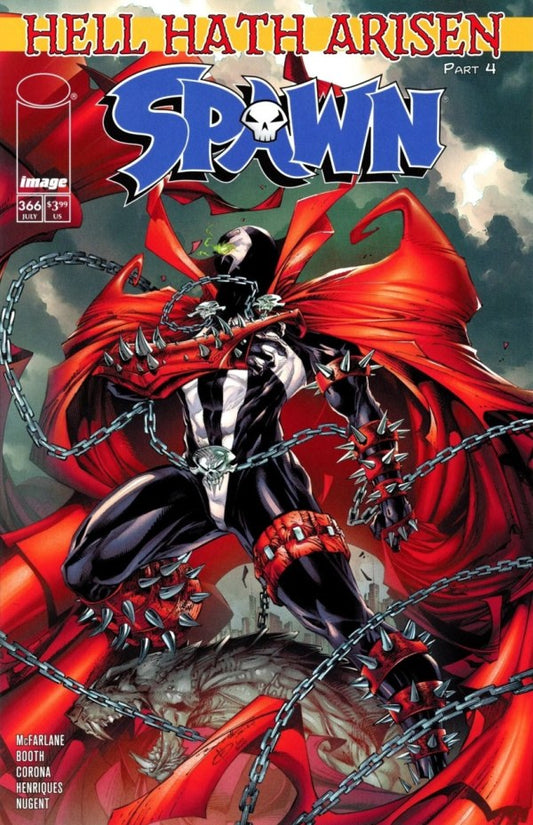 DC COMICS SPAWN #366
Comic book cover featuring a character in red and black with chains, titled 'Spawn'.