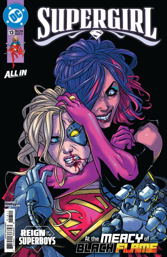 DC COMICS SUPERGIRL #13
Comic book cover featuring two superheroines with a dark background