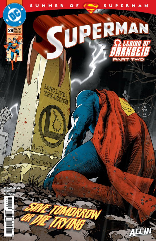DC COMICS SUPERMAN #29
Superman comic book cover with a character in a red cape and Superman logo at the top.