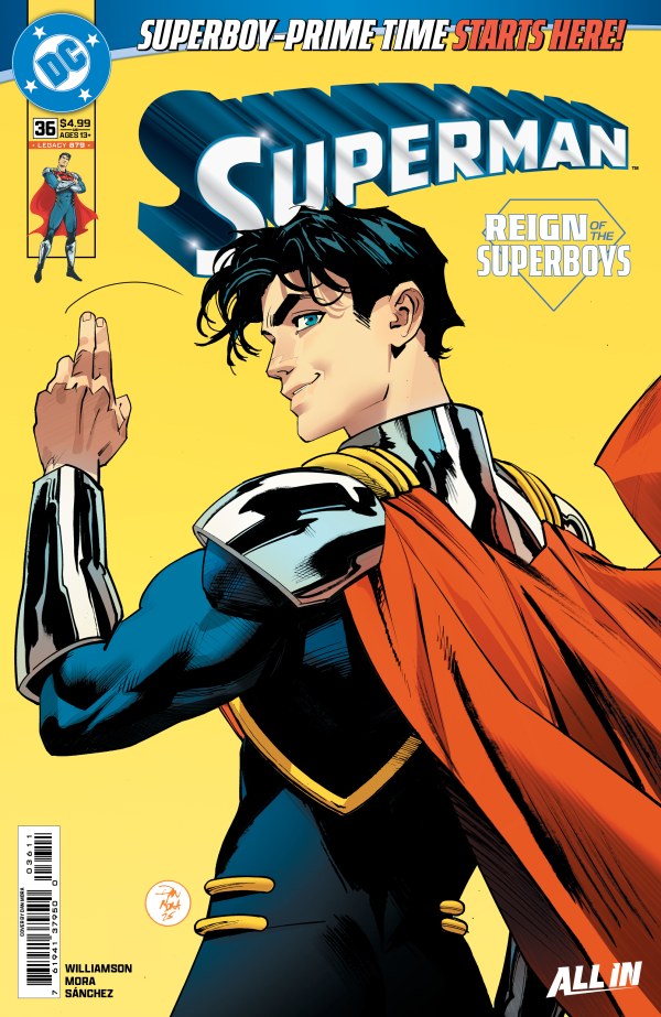 DC COMICS SUPERMAN #36
Comic book cover featuring a superhero in a dynamic pose with 'Superman' branding.