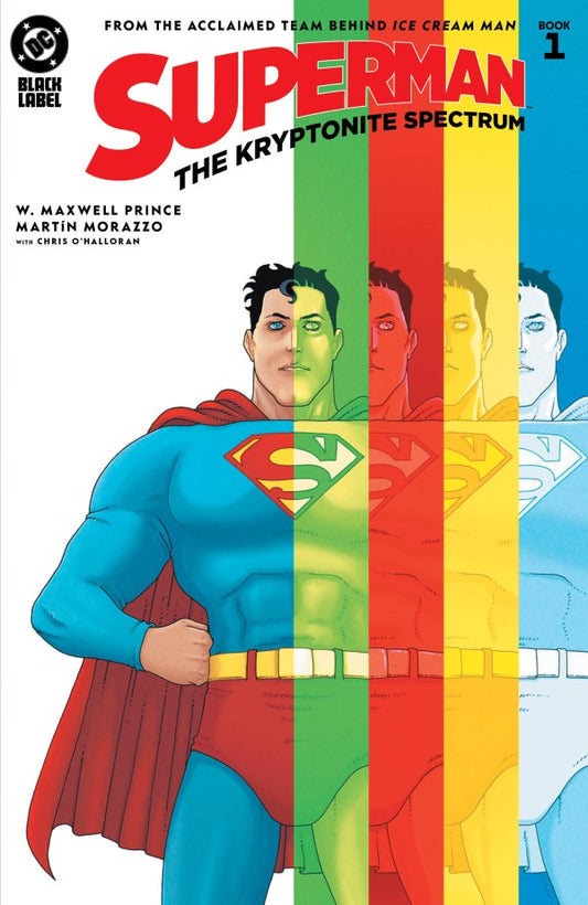 DC COMICS SUPERMAN THE KRYPTONITE SPECTRUM #1 (OF 5)
Superman comic book cover with multicolored suit and DC logo