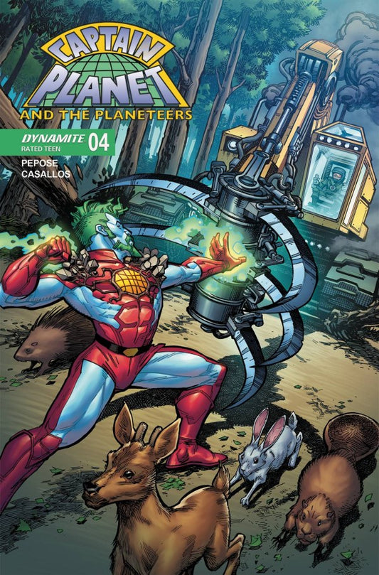 DYNAMITE COMICS CAPTAIN PLANET AND THE PLANETEERS #4
Comic book cover featuring Captain Planet and the Planeteers with a dynamic scene.