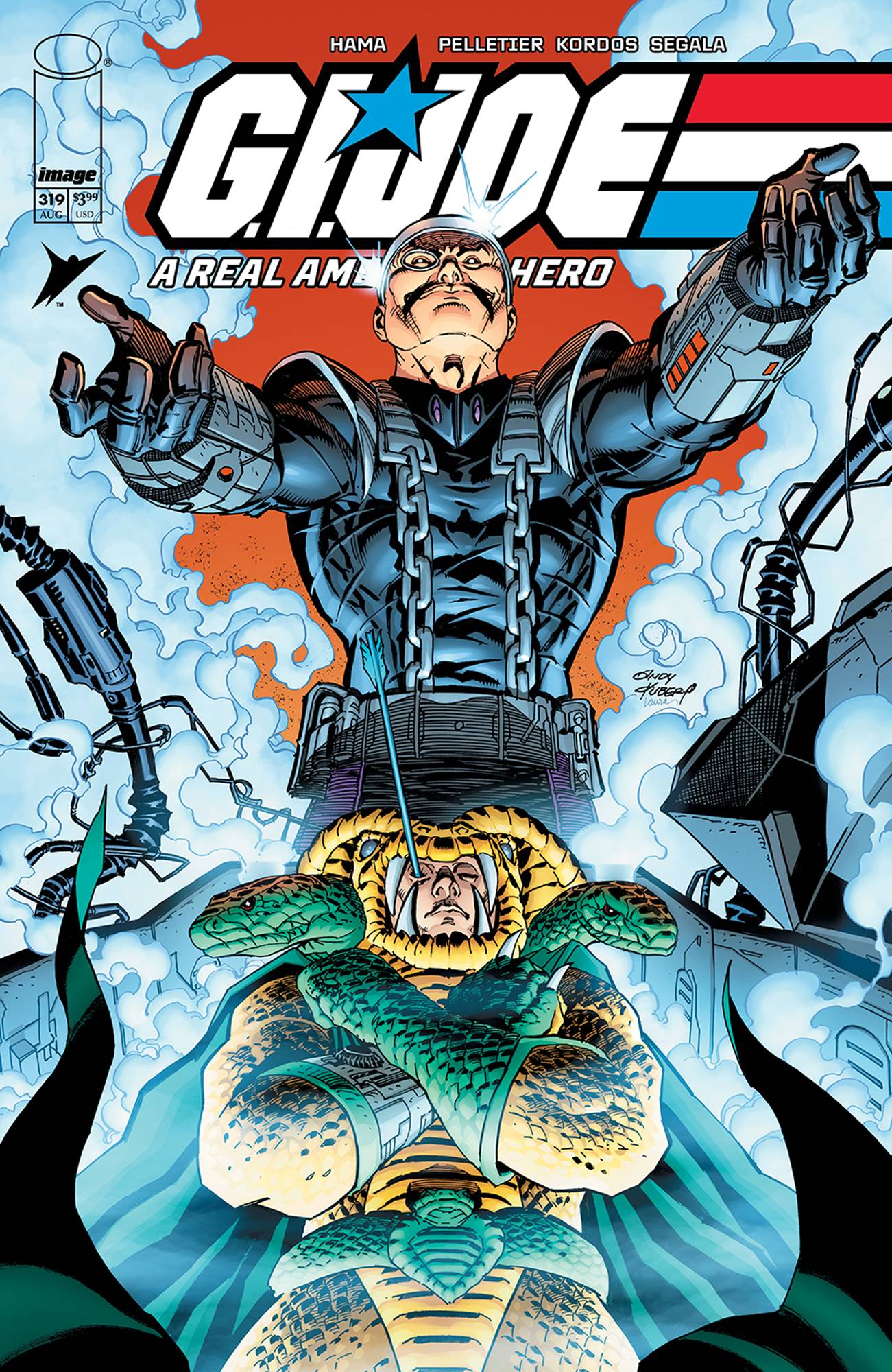 GI JOE A REAL AMERICAN HERO #319
Comic book cover featuring G.I. Joe with a snake enemy