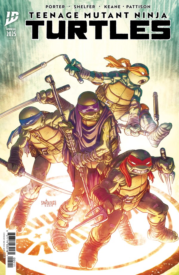 IDW COMICS TEENAGE MUTANT NINJA TURTLES 2025 ANNUAL #1
Cover of Teenage Mutant Ninja Turtles Annual 2025 featuring turtles in action poses.