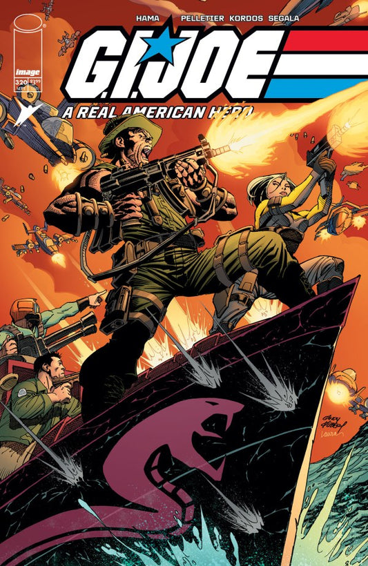 IMAGE COMICS G.I. JOE: A REAL AMERICAN HERO #320
Comic book cover featuring G.I. Joe with action-packed scene