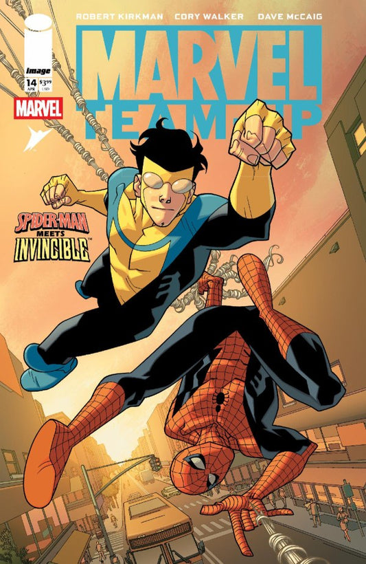 IMAGE COMICS MARVEL TEAM-UP FACSIMILE EDITION #14
Comic book cover featuring Spider-Man and Invincible with Marvel logo