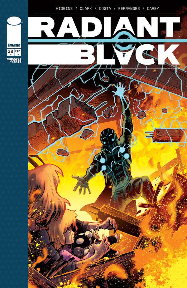 IMAGE COMICS RADIANT BLACK #38
Comic book cover titled 'Radiant Blvck' with dynamic artwork and text.